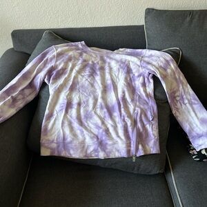 Marble zipper long sleeve